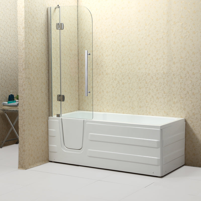 Sanotechnik HAITI Walk IN Badewanne Sanotechnik, Badewanne mit Acryltüre, inkl. Ab-& Überlaufgarnitur, Fußgestell, eine Frontschürze und eine Seitenschürze, 