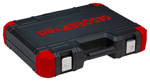 Georde Steckschlüsselsatz, Koffer befüllt, Schwarz Roter Koffer, 2 Schnallen, 