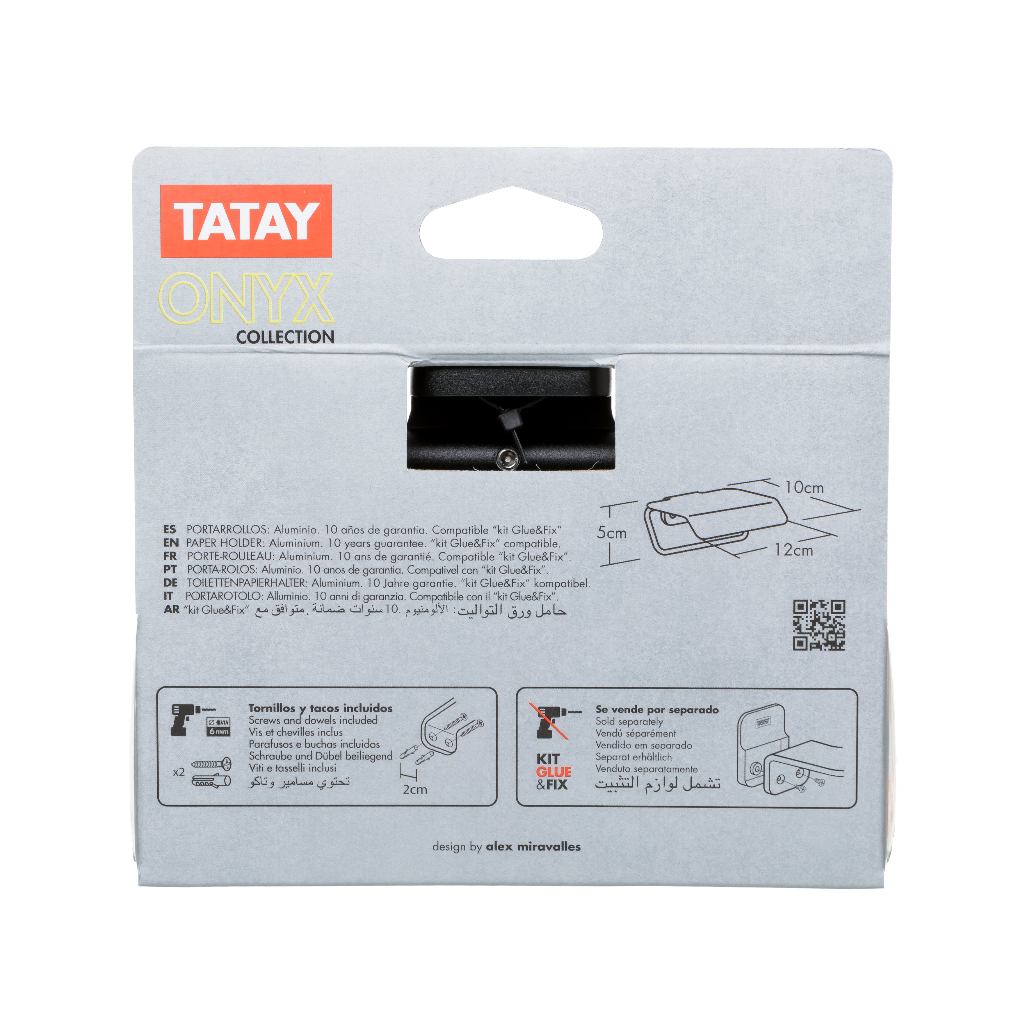 Tatay ONYX Toilettenpapierhalter Tatay